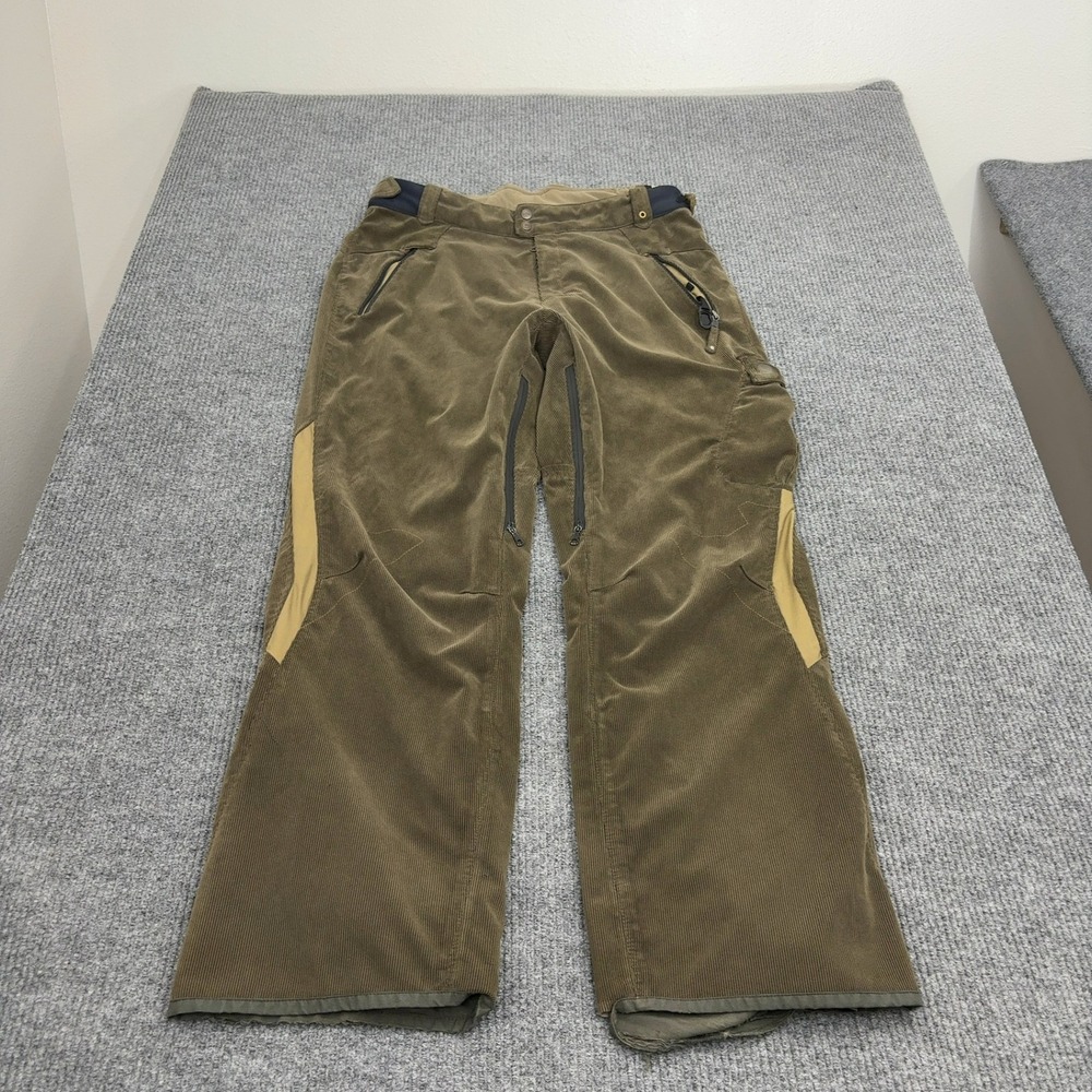 Rossignol Ski Pants Mens XXL Brown Corduroy Cargo Snowboard Gorpcore Style